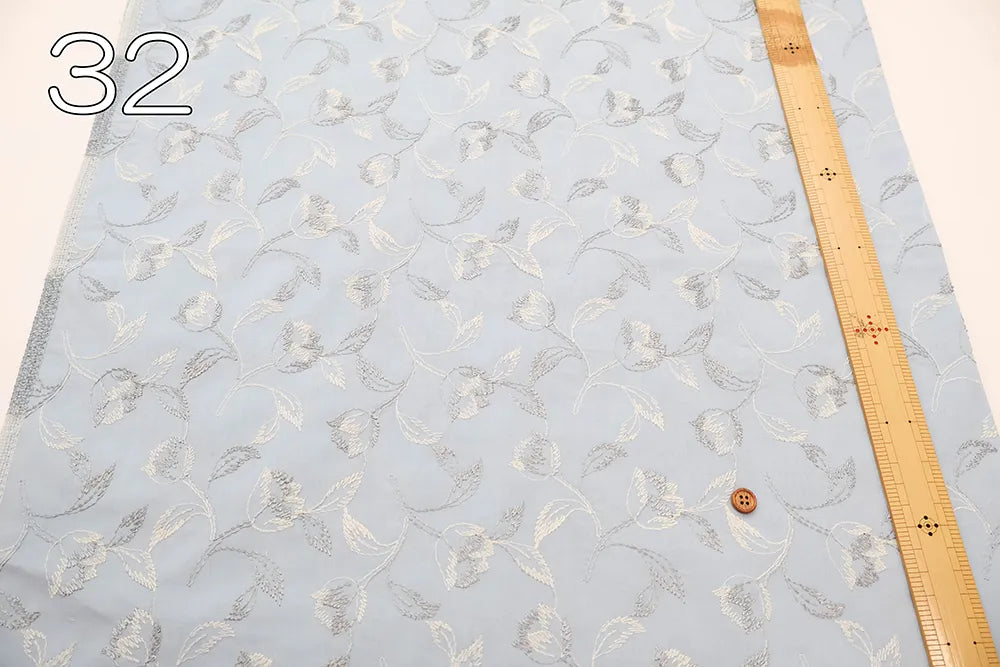 Cotton 60 Lawn Flower Lace Fabric - nomura tailor