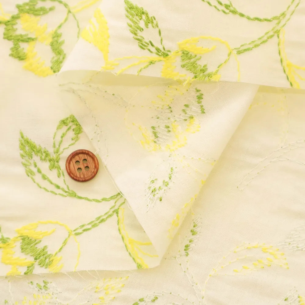 Cotton 60 Lawn Flower Lace Fabric - nomura tailor