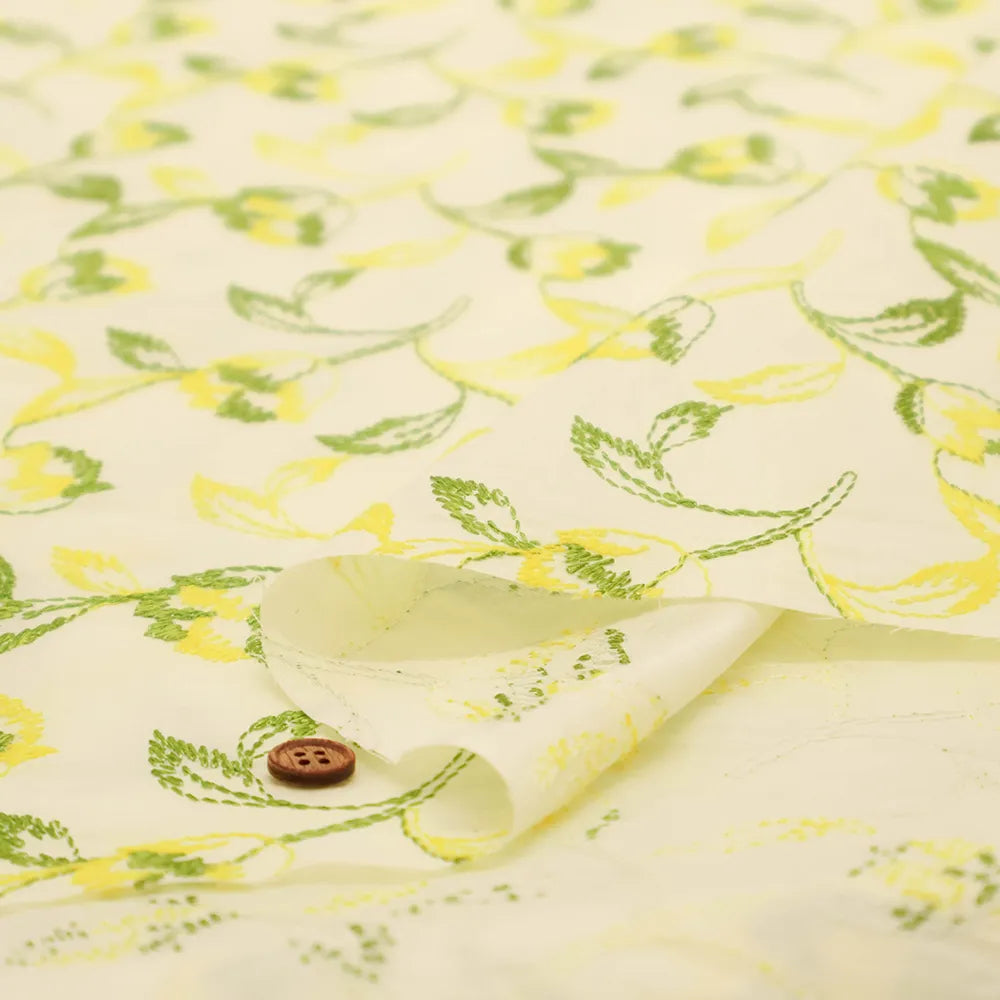 Cotton 60 Lawn Flower Lace Fabric - nomura tailor