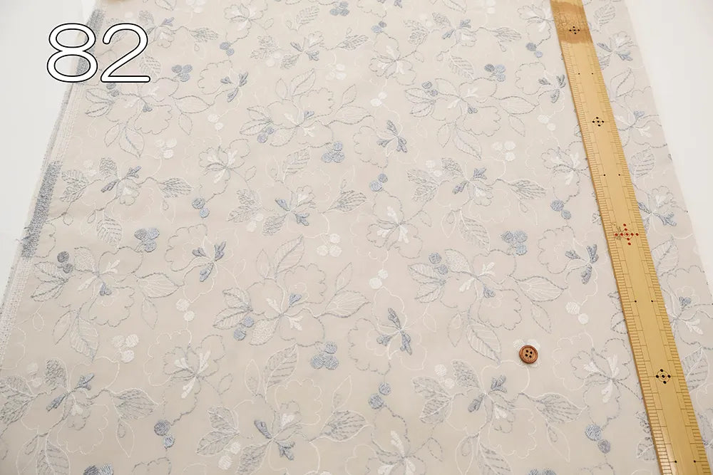 Cotton 60 Lawn Flower Lace Fabric - nomura tailor