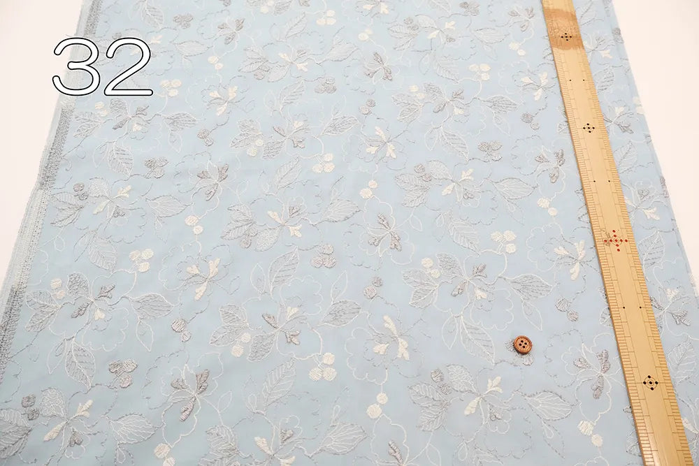 Cotton 60 Lawn Flower Lace Fabric - nomura tailor