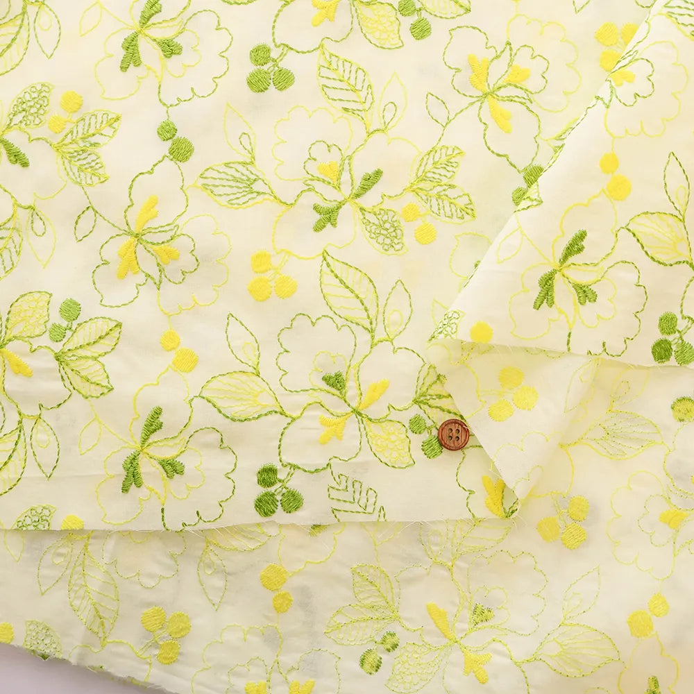 Cotton 60 Lawn Flower Lace Fabric - nomura tailor