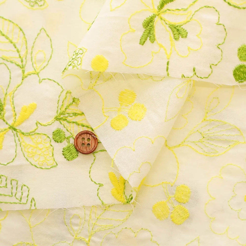 Cotton 60 Lawn Flower Lace Fabric - nomura tailor