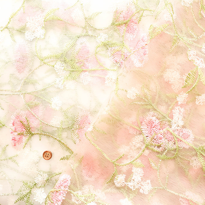 Made in China Nylon Tulle Fabric - Flower - nomura tailor