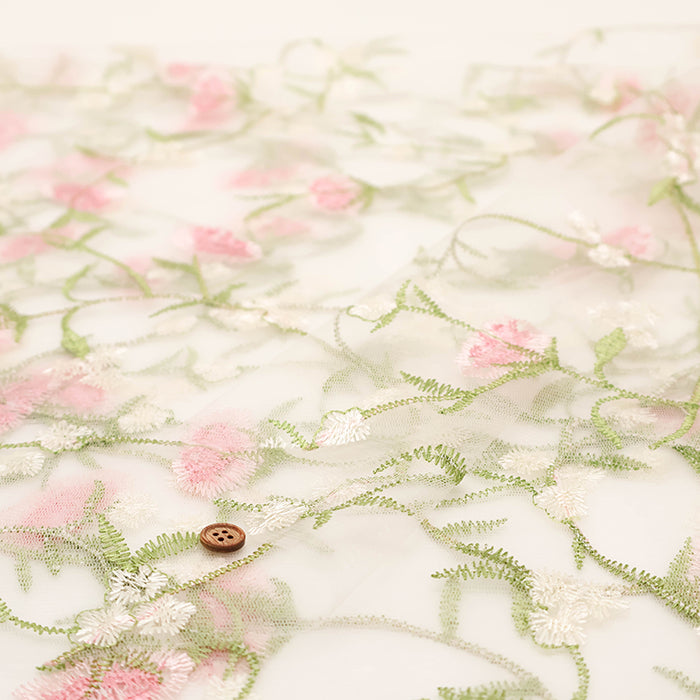 Made in China Nylon Tulle Fabric - Flower - nomura tailor
