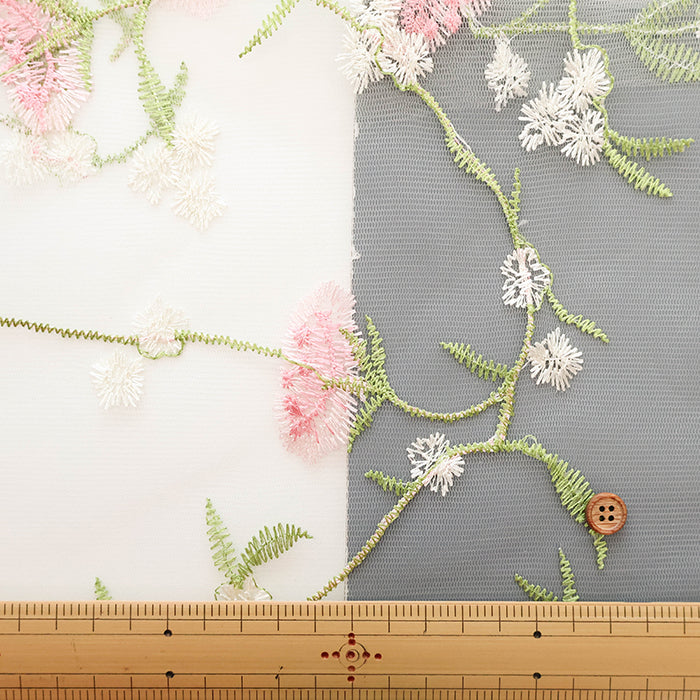 Made in China Nylon Tulle Fabric - Flower - nomura tailor