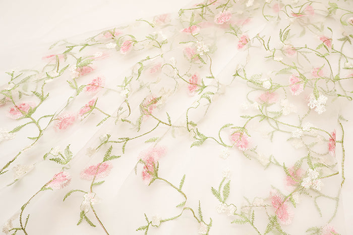 Made in China Nylon Tulle Fabric - Flower - nomura tailor