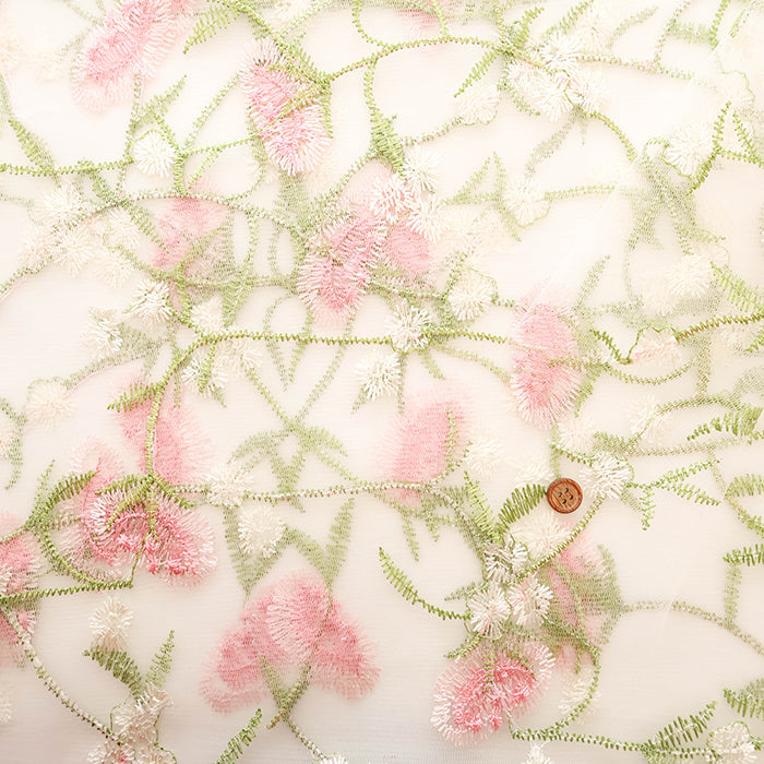 Made in China Nylon Tulle Fabric - Flower - nomura tailor
