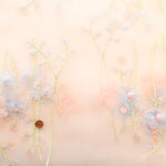 Made in China Nylon Tulle Fabric - Pompon flower - nomura tailor