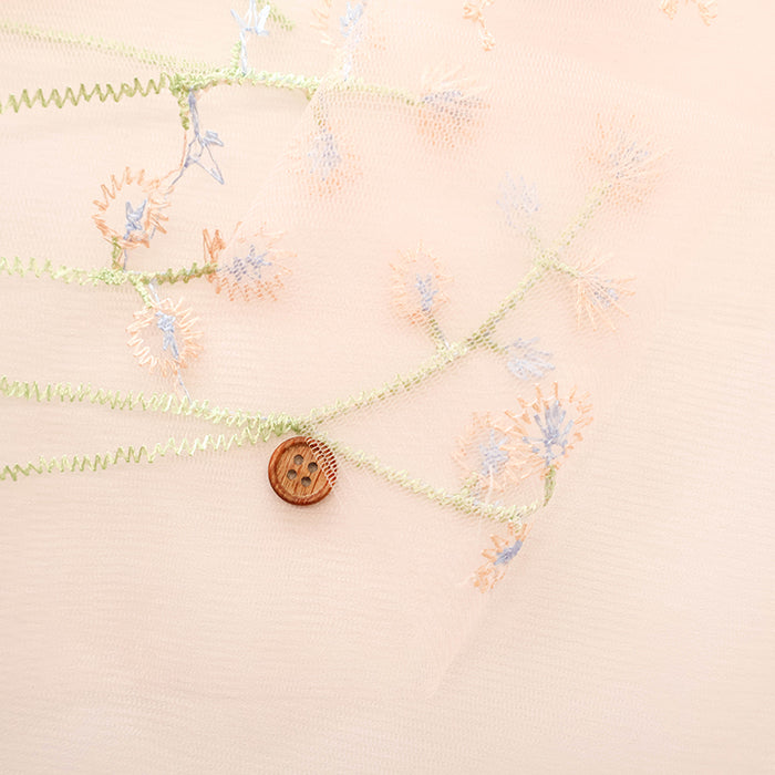Made in China Nylon Tulle Fabric - Pompon flower - nomura tailor