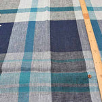 Omi hemp check fabric 1 - nomura tailor