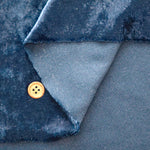 Made in Korea Polyester Crushed Velour Fabric - Plain ＜寒色＞ - nomura tailor
