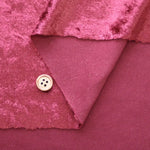 Made in Korea Polyester Crushed Velour Fabric - Plain ＜暖色＞ - nomura tailor