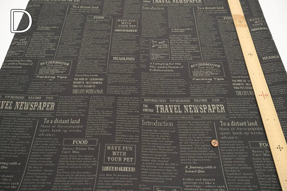 Polyester Oxford Printed Fabric - English Letters - nomura tailor