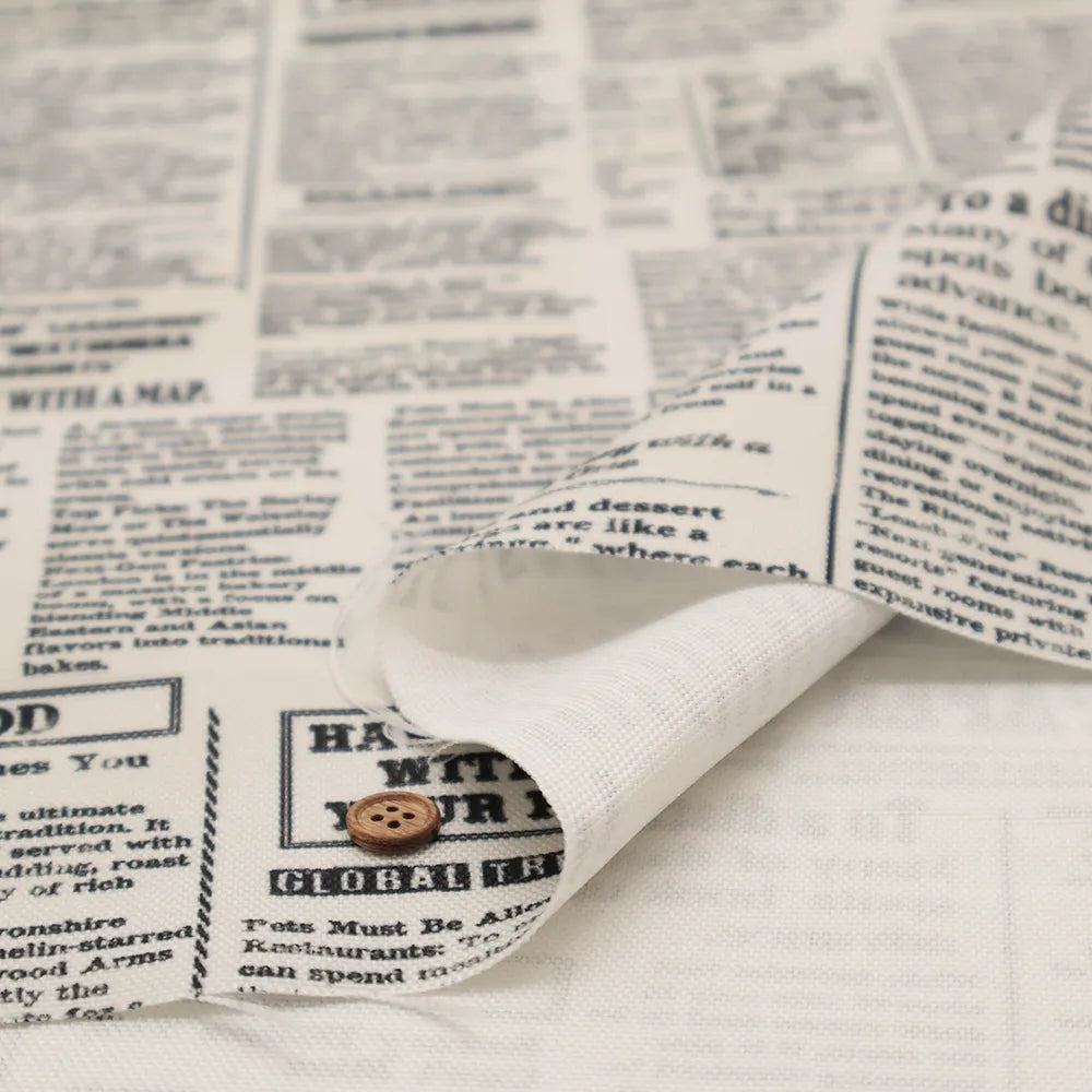 Polyester Oxford Printed Fabric - English Letters - nomura tailor