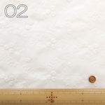 Cotton 60 Lawn Over Lace Fabric - Flowers - nomura tailor
