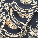 Cotton 60 Lawn Border Lace Fabric - Flowers - nomura tailor