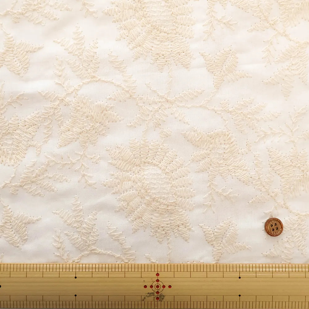 Cotton 60 Lawn Flower Lace Fabric - nomura tailor