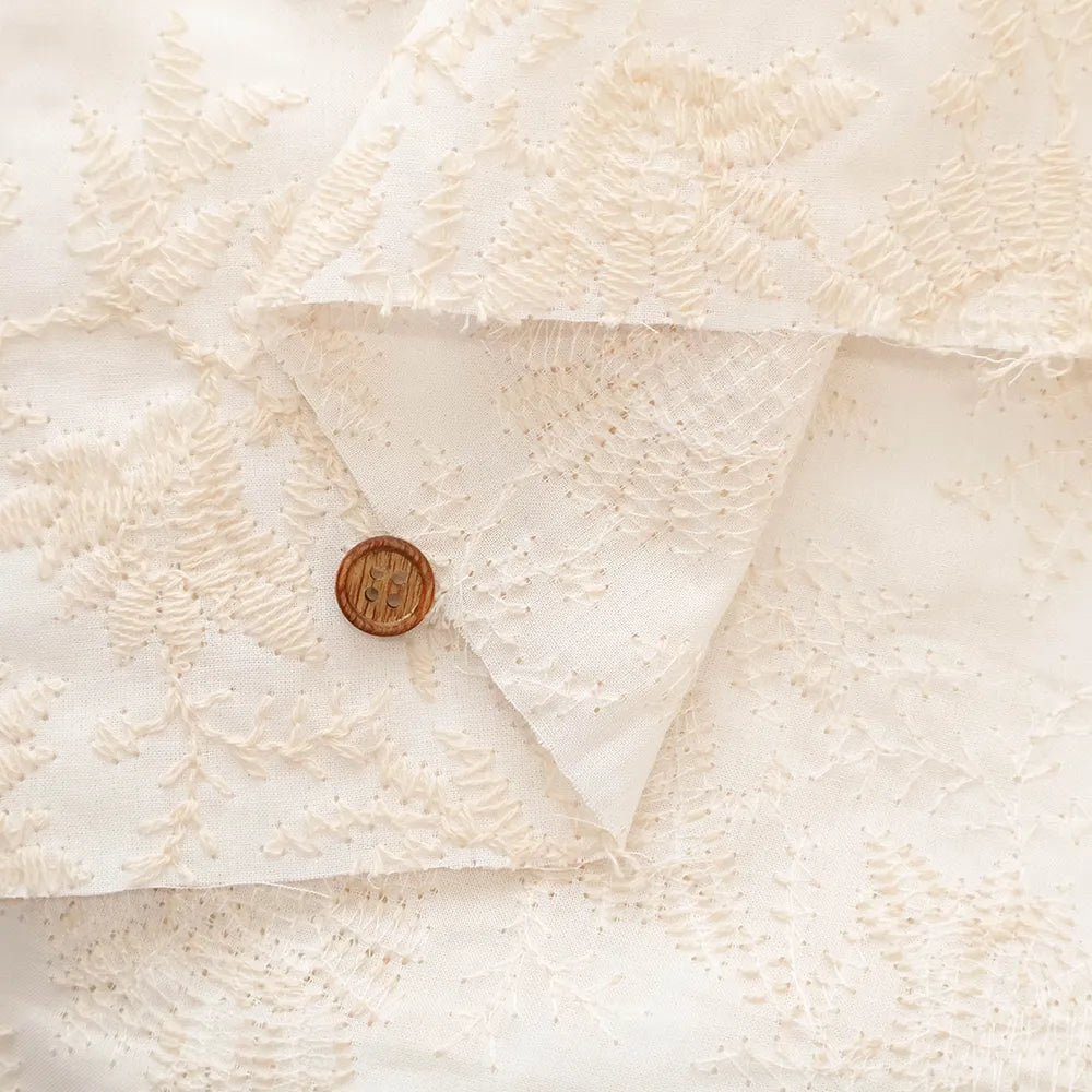 Cotton 60 Lawn Flower Lace Fabric - nomura tailor