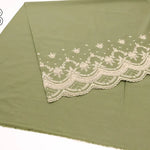 Cotton 60 Lawn Border Lace Fabric - Motif - nomura tailor