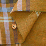 Linen Yarn-Dyed Line Fabric - Check - nomura tailor