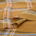 Linen Yarn-Dyed Line Fabric - Check - nomura tailor