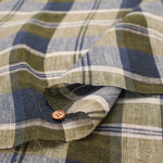 Linen Yarn-Dyed Line Fabric - Madras Check - nomura tailor