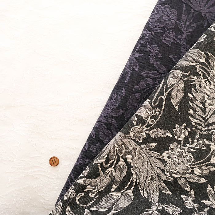 T/C Stretch Jacquard Fabric - Botanical - nomura tailor