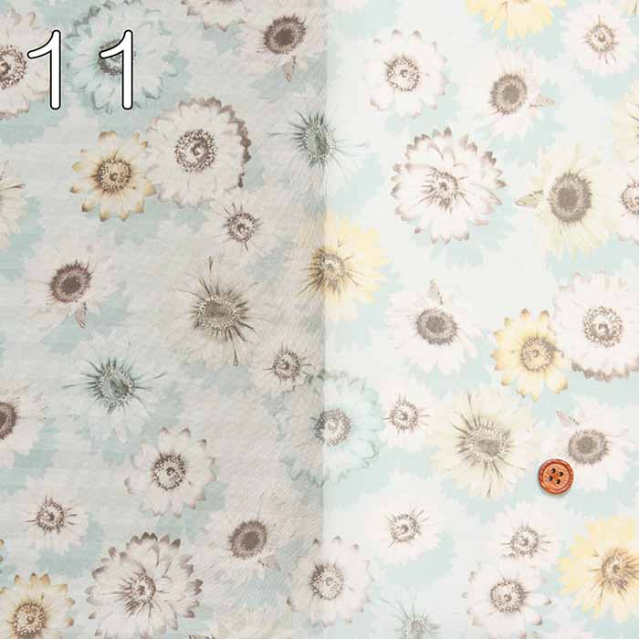 Polyester shadow check printed fabric Flower - nomura tailor