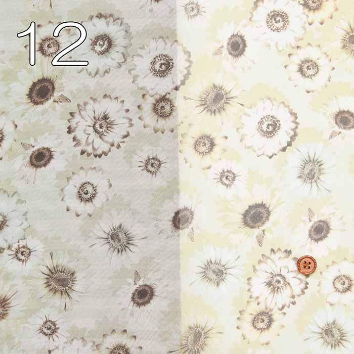 Polyester shadow check printed fabric Flower - nomura tailor