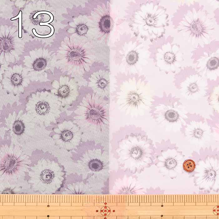 Polyester shadow check printed fabric Flower - nomura tailor