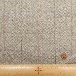 Wool Windowpane Tweed Fabric - nomura tailor