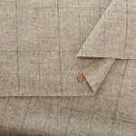 Wool Windowpane Tweed Fabric - nomura tailor