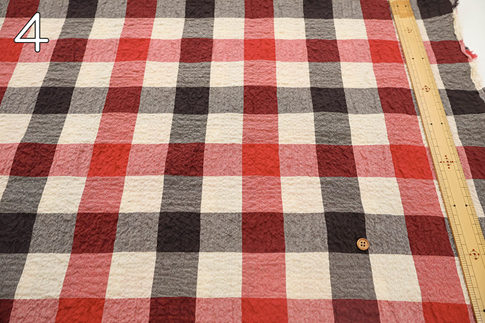 Cotton Modal Printed Fabric - Check - nomura tailor