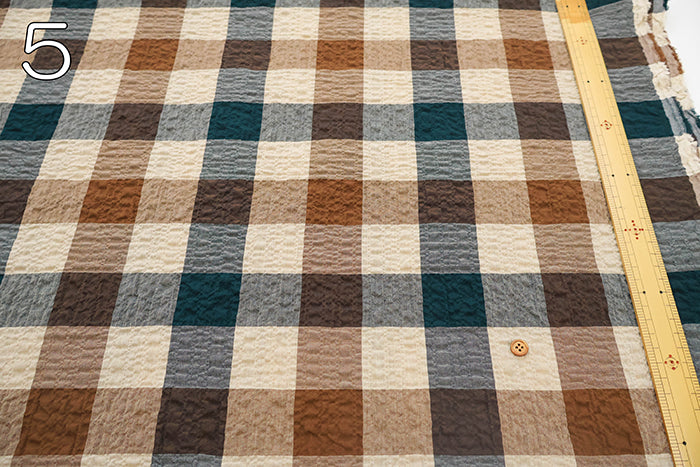 Cotton Modal Printed Fabric - Check - nomura tailor