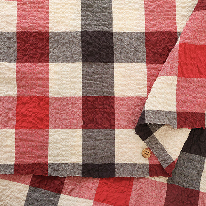 Cotton Modal Printed Fabric - Check - nomura tailor