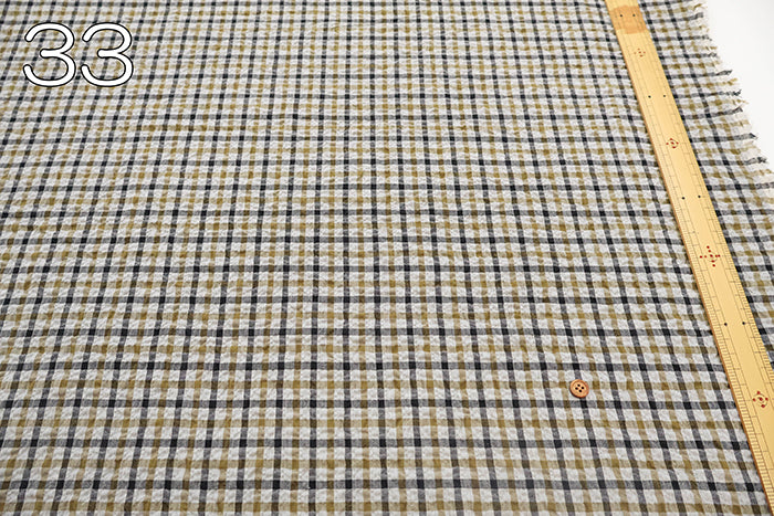 Cotton Modal Printed Fabric - Mini Check - nomura tailor