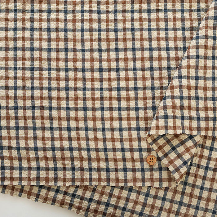 Cotton Modal Printed Fabric - Mini Check - nomura tailor