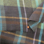 Yarn-dyed Linen Check Fabric - nomura tailor