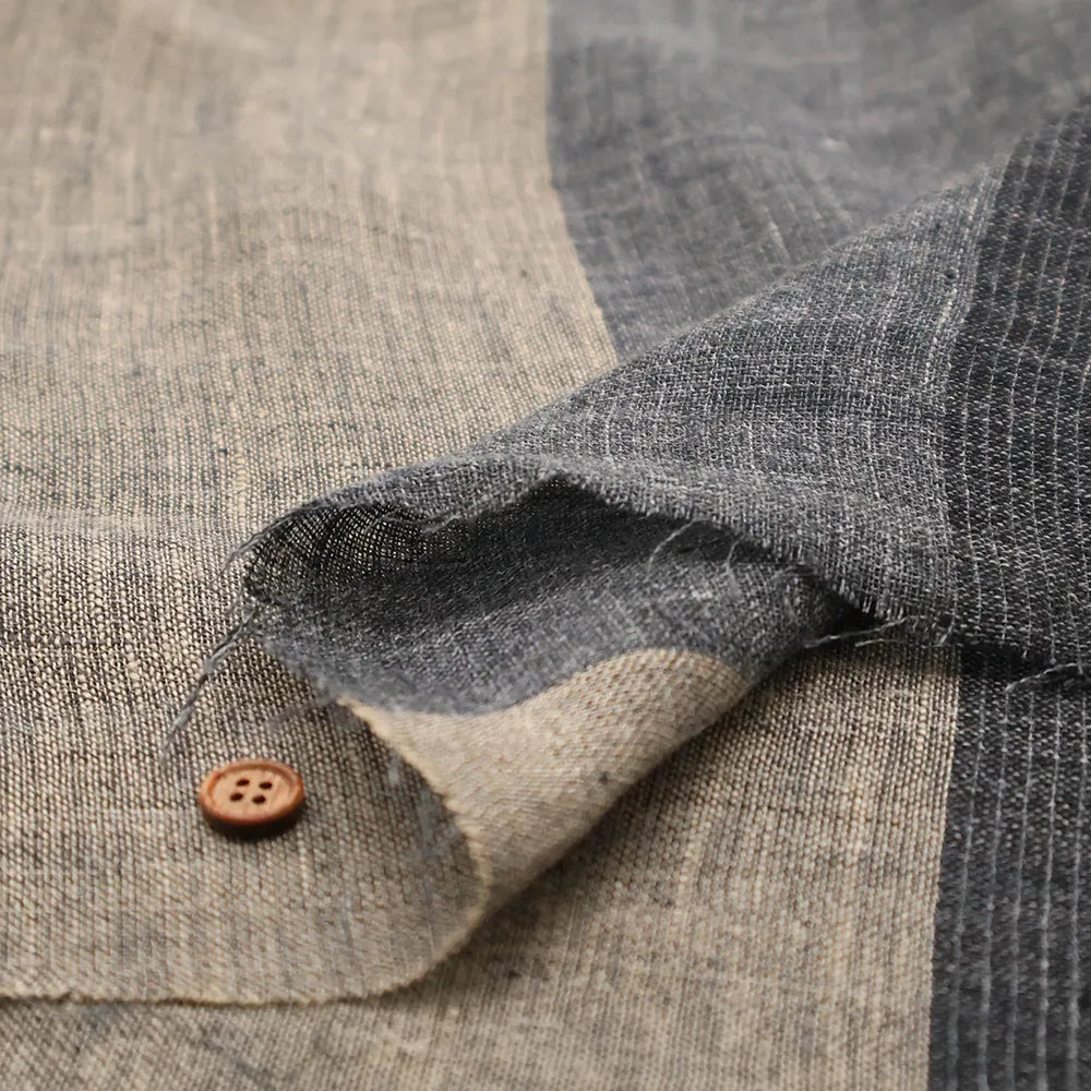 Yarn-dyed Linen Striped Fabric - nomura tailor