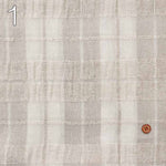 Linen silk gauze fabric Check - nomura tailor