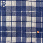 Linen silk gauze fabric Check - nomura tailor