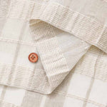 Linen silk gauze fabric Check - nomura tailor