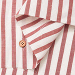 Rayon Linen Poplin Fabric Stripe - nomura tailor