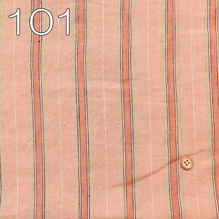 Linen 60/1 yarn-dyed fabric Stripe - nomura tailor