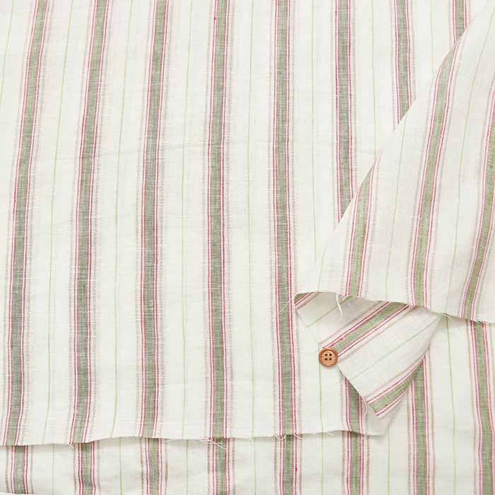 Linen 60/1 yarn-dyed fabric Stripe - nomura tailor