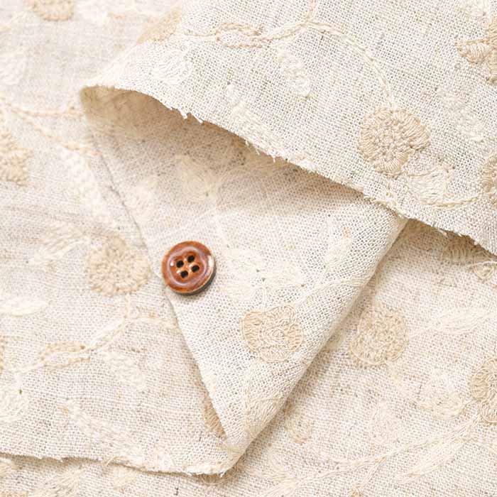 Hemmers Vis and linen embroidery fabric made in Germany - nomura tailor