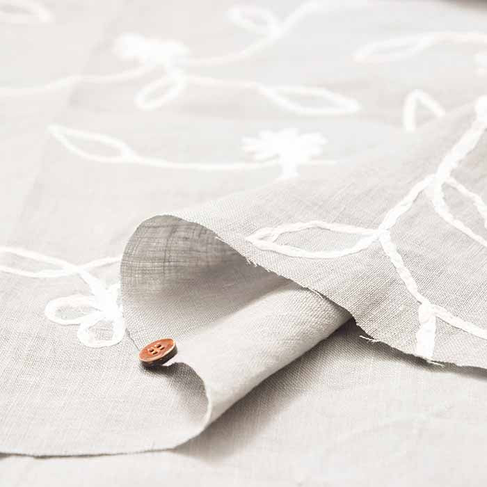 AP FASHION Linen embroidery fabric made in India - nomura tailor