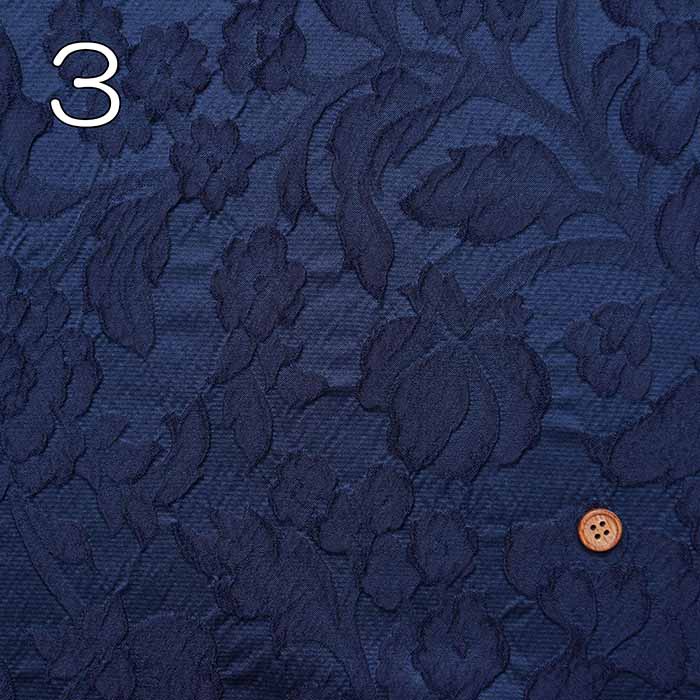 Italy-made QUORUM polyester jacquard fabric Flower - nomura tailor