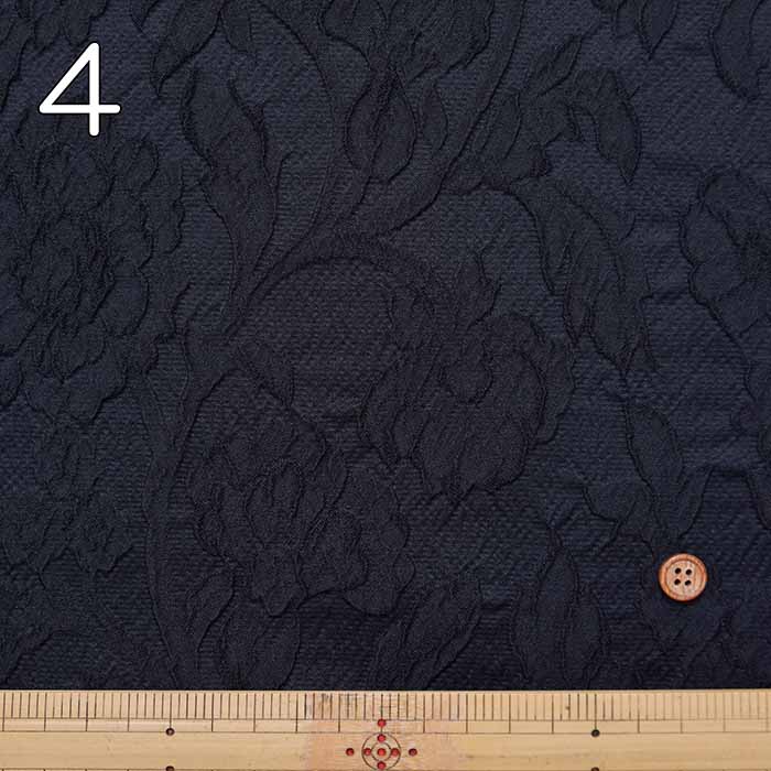 Italy-made QUORUM polyester jacquard fabric Flower - nomura tailor